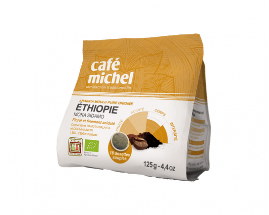 Café Éthiopie BIO en dosettes souples (Senseo) - Du Bonheur Dans La Musette