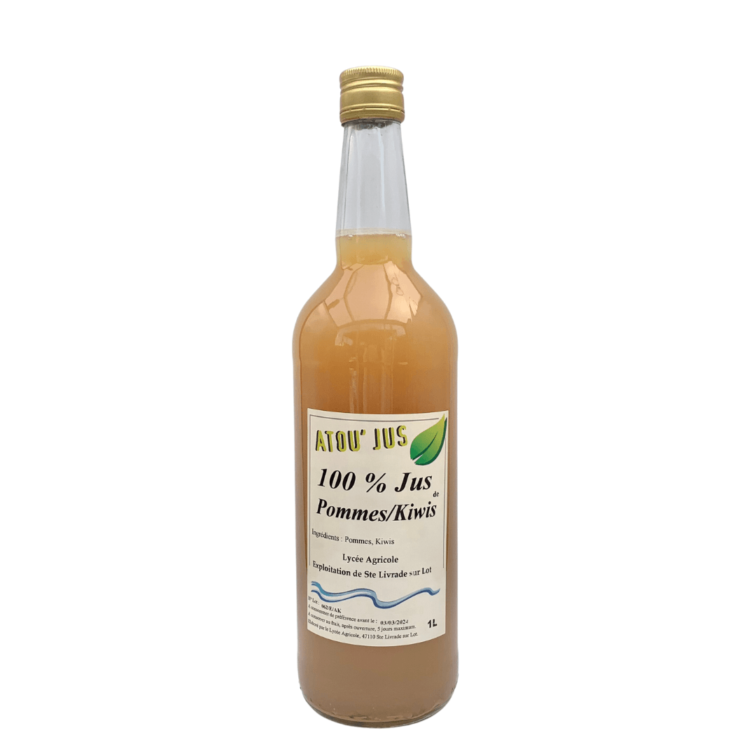 Jus de pommes / kiwis (100cl) - Du Bonheur Dans La Musette