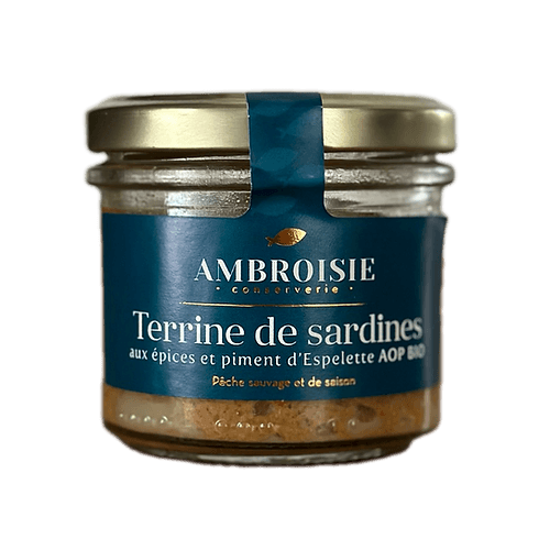 Terrine de Sardines aux épices et piment d’Espelette AOP Bio (90g) - Du Bonheur Dans La Musette