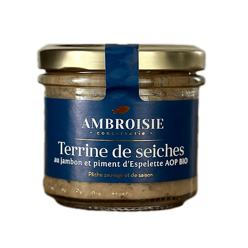 Terrine de seiches au jambon et piment d’Espelette AOP Bio (90g) - Du Bonheur Dans La Musette